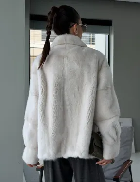 Модная женская норковая куртка - фото 4