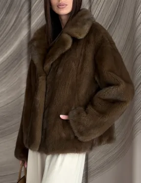 Жакет норковый под соболь - фото 1