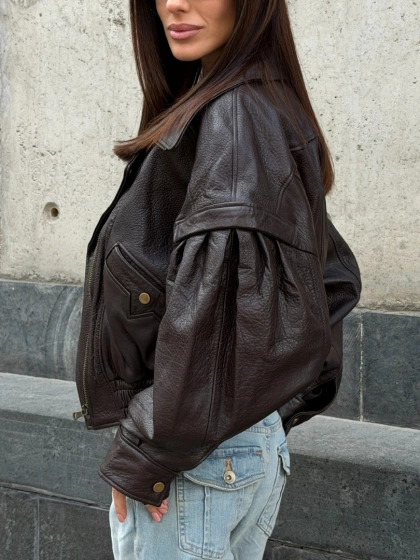 Куртка‑бомбер «Street‑style» с рукавами‑буфами - фото 6