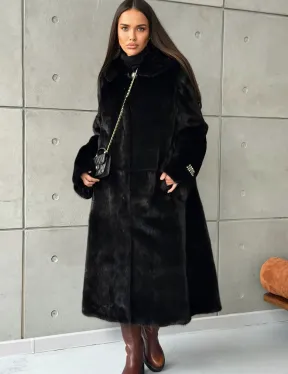 Шуба из норки Blackglama с капюшоном - фото 6
