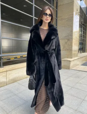 Норка BLACKGLAMA роспуск английский воротник - фото 0